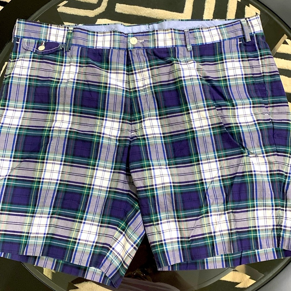 Men’s POLO RALPH LAUREN plaid shorts Sz 42